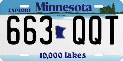 MN license plate 663QQT