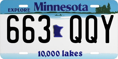 MN license plate 663QQY