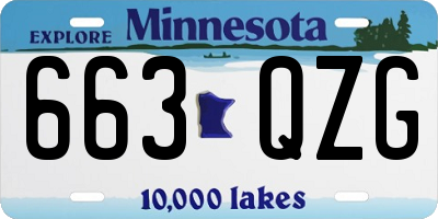 MN license plate 663QZG
