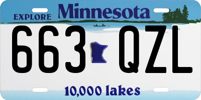 MN license plate 663QZL