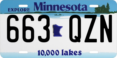MN license plate 663QZN