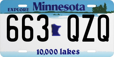 MN license plate 663QZQ