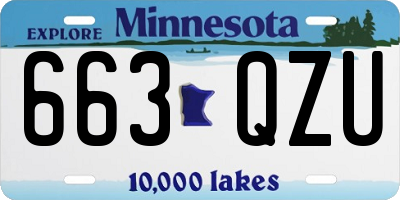 MN license plate 663QZU