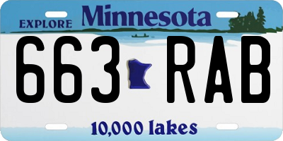 MN license plate 663RAB