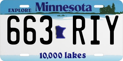 MN license plate 663RIY