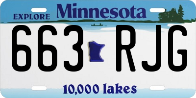 MN license plate 663RJG