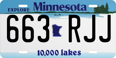 MN license plate 663RJJ