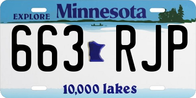 MN license plate 663RJP