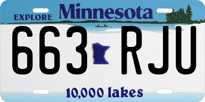 MN license plate 663RJU