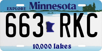 MN license plate 663RKC
