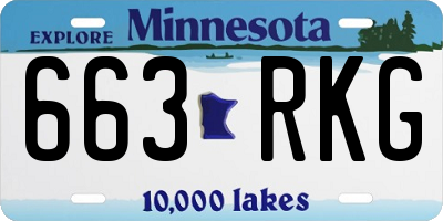 MN license plate 663RKG