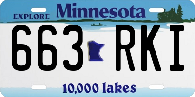 MN license plate 663RKI