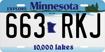 MN license plate 663RKJ