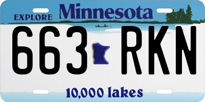 MN license plate 663RKN