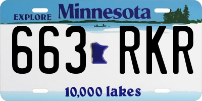 MN license plate 663RKR