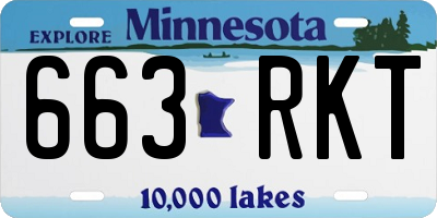 MN license plate 663RKT