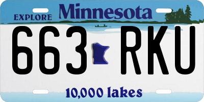 MN license plate 663RKU