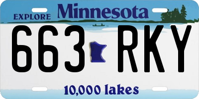 MN license plate 663RKY