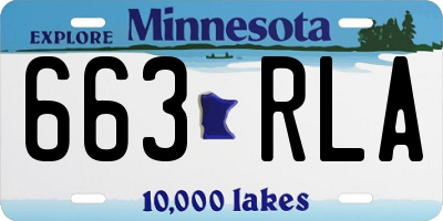 MN license plate 663RLA