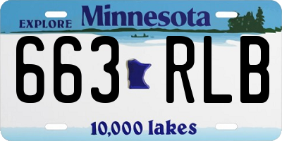 MN license plate 663RLB