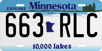 MN license plate 663RLC