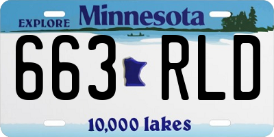 MN license plate 663RLD