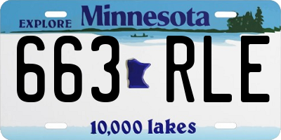 MN license plate 663RLE