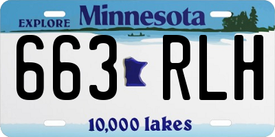MN license plate 663RLH
