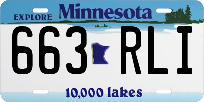 MN license plate 663RLI