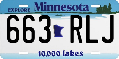 MN license plate 663RLJ