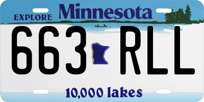 MN license plate 663RLL