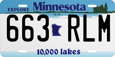 MN license plate 663RLM