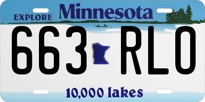 MN license plate 663RLO