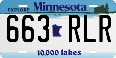 MN license plate 663RLR