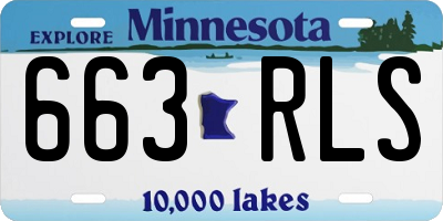 MN license plate 663RLS