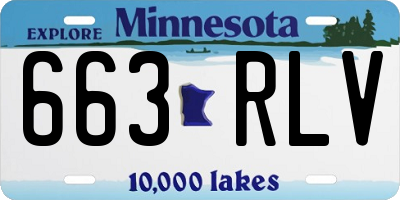 MN license plate 663RLV