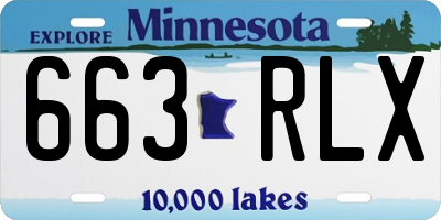 MN license plate 663RLX