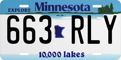 MN license plate 663RLY