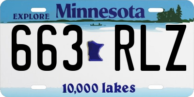 MN license plate 663RLZ