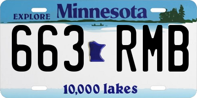 MN license plate 663RMB