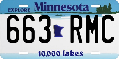 MN license plate 663RMC
