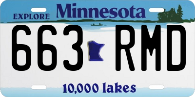 MN license plate 663RMD