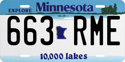 MN license plate 663RME