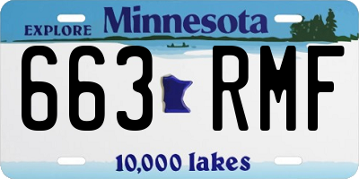 MN license plate 663RMF