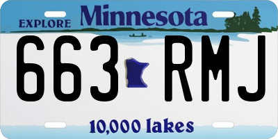 MN license plate 663RMJ