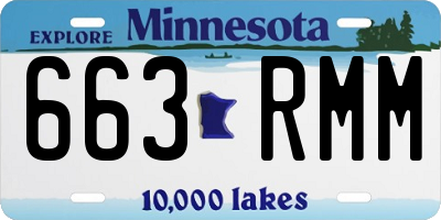 MN license plate 663RMM