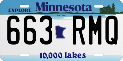 MN license plate 663RMQ