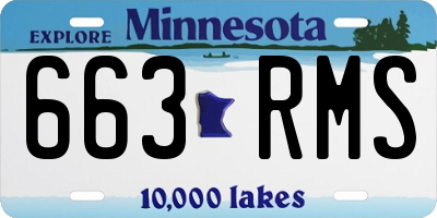 MN license plate 663RMS