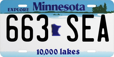 MN license plate 663SEA
