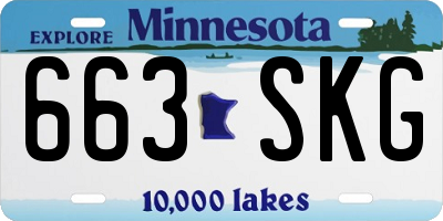 MN license plate 663SKG
